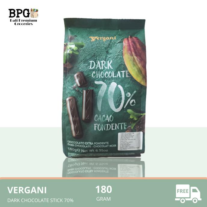 

*#*#*#] VERGANI Dark Chocolate 70% Cacao Fondente 180 Gr (Cokelat Stik)