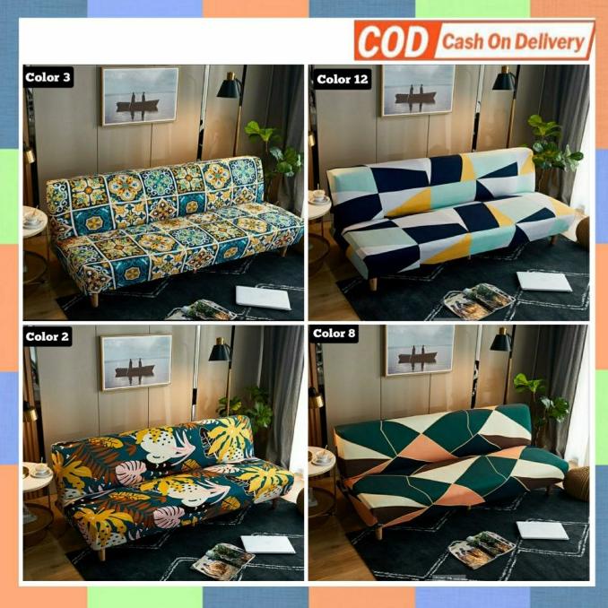 Original Sarung Sofa Bed Motif Elastis Cover Sofa Bed Inoac Sofa Bed