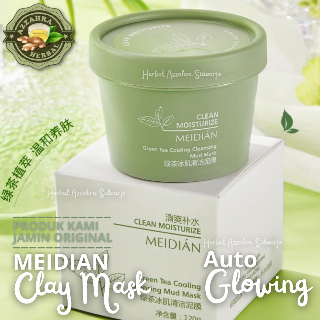 120gr Green Tea Clay Mask Masker Wajah Green Tea Pore Clean Clay Mask / Clay Mask Chorcoal / MAIGOOLE