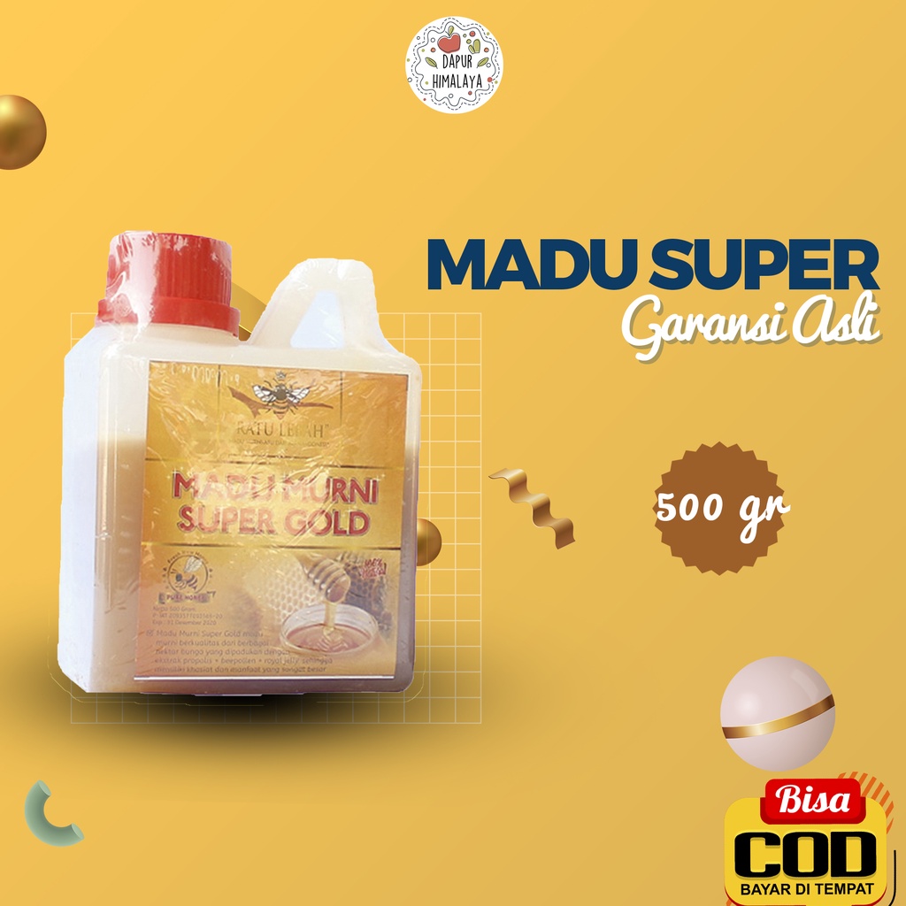 

MADU SUPER GOLD 0,5 KG MURNI 100 % ASLI PROPOLIS ROYAL JELLY BEE POLLEN NATURAL HONEY HERBAL ALAMI PRIA WANITA MULTIFLORA 100 TERNAK MAAG ASAM LAMBUNG MAG URAT KOLESTEROL DIET HIBERTENSI DARAH TINGGI HUTAN ODENG BADUY PAHIT TJ SASET SHIFA HITAM PAHIT ANAK