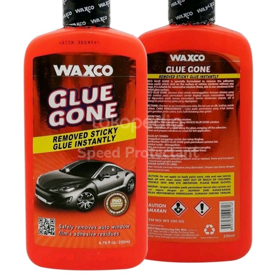 Jual WAXCO GLUE GONE, Cairan penghapus lem lengket secara instan 200ml