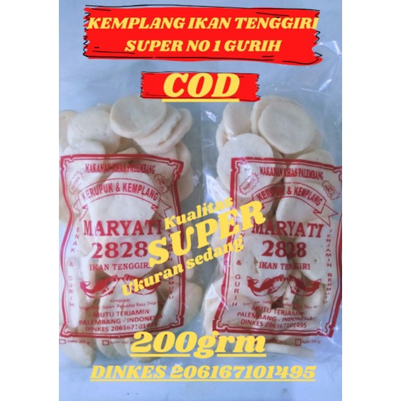 

KEMPLANG Palembang ikan tenggiri asli.200grm