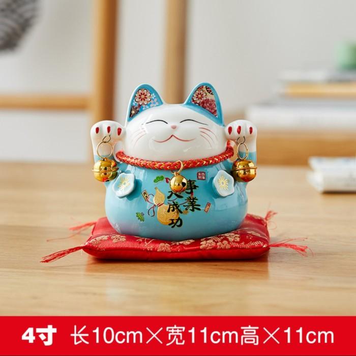 kucing hoki keramik / ceramic lucky cat / souvenir lucky cat