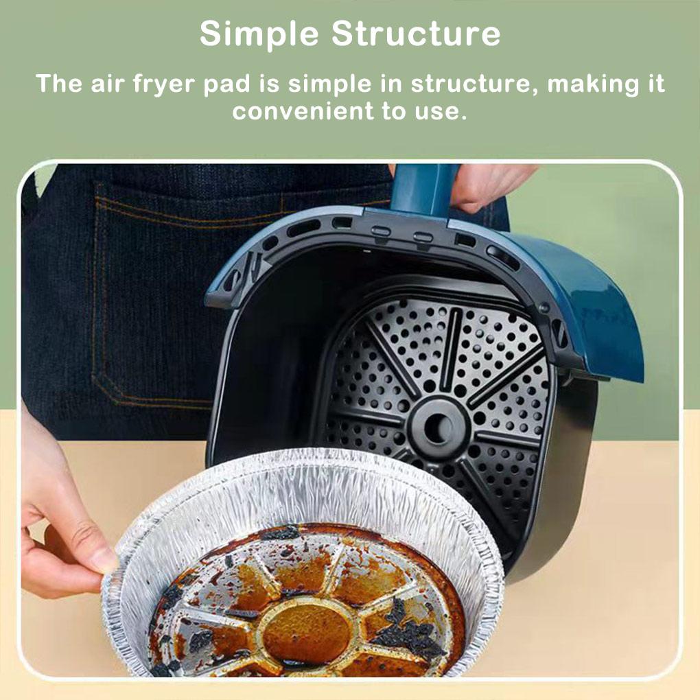 50buah Air Fryer Tinfoil Pad Bakeware Fitting Dapur Gadget Tahan Panas Barbekyu Liner Aksesori Memasak Tipe1