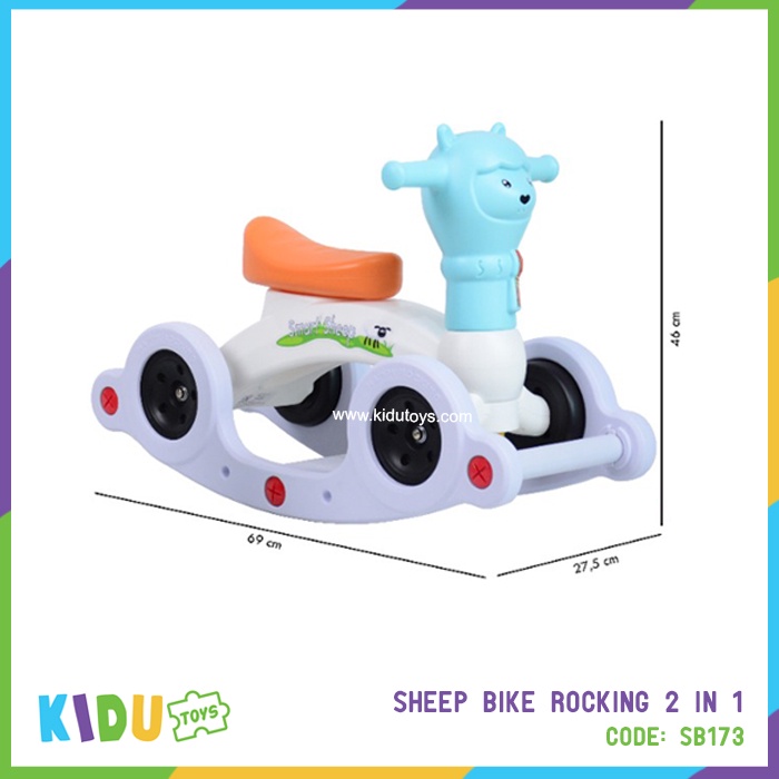 Mainan Anak Giraffe Rabbit Smart Sheep Bike Rocking 2 in 1 Kidu Baby