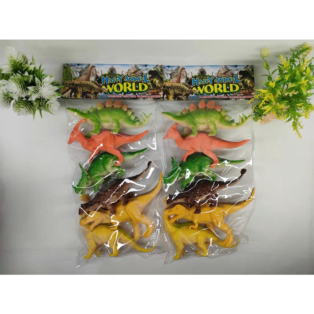 Mainan Anak Dinosaurus Set 6pcs/Animal World Dinosaurus