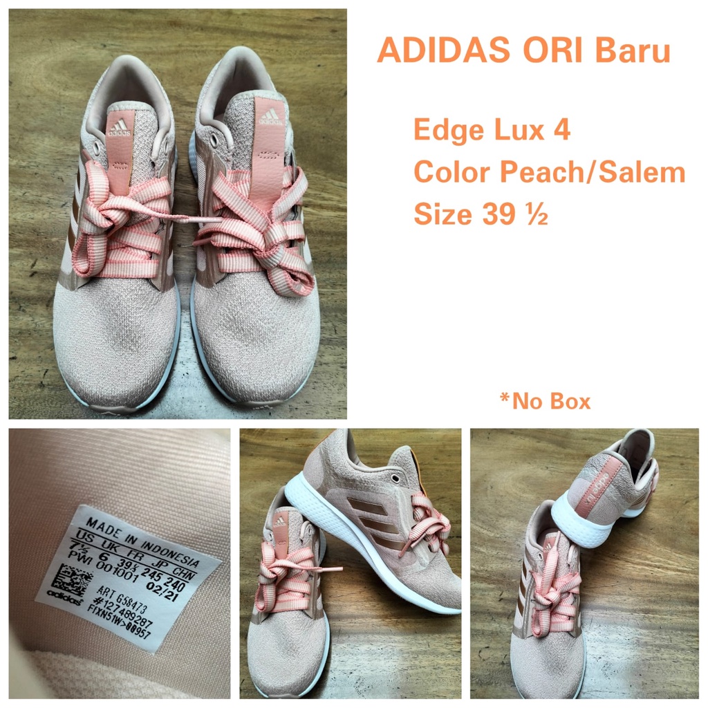 Sepatu Sneakers Adidas Edge Lux 4 (size 39.5) Peach Salmon Ori Original