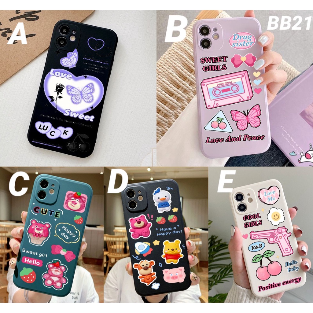 Softcase Motif Bear BB21 for Iphone 6 6s 6g 6+ 6s+ 7 8 7+ 8+ X Xs 11 12 13 14 14+ Plus Pro Max