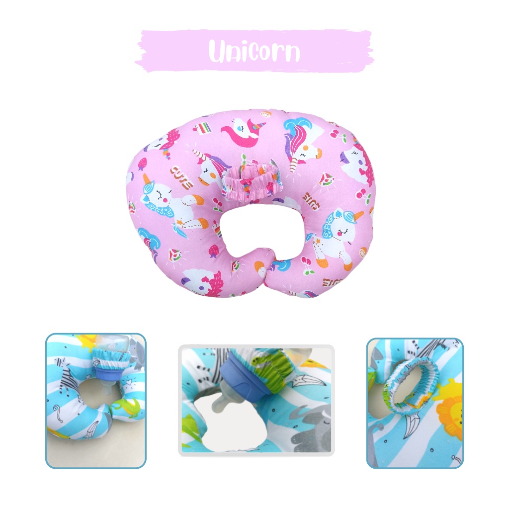 Bantal Dot Bayi Variasi Unicorn | Bantal Dot | Bantal Susu Anti Pegal | Bantal Dot Susu Bayi | Baby Bottle Holder