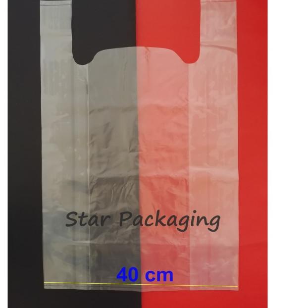 

Kantong Kresek Bahan PE Bening (Kresek Bakmi "GM") Uk. 40 cm