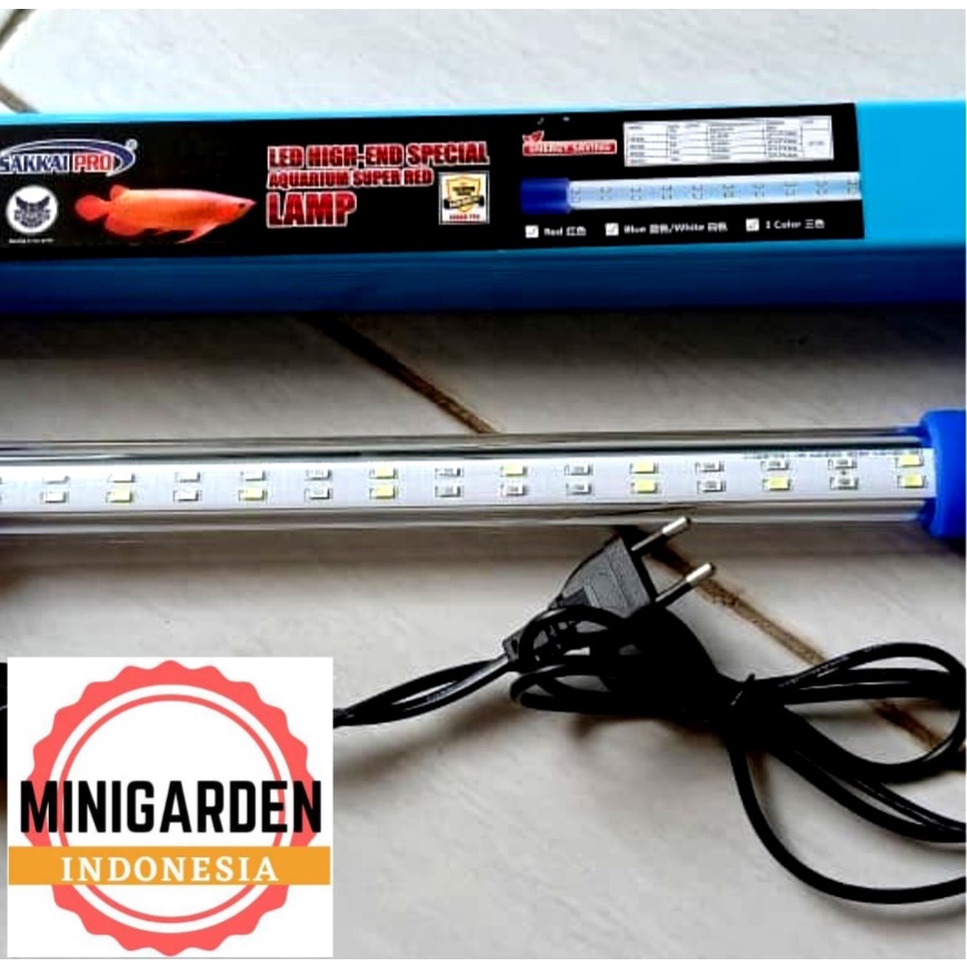 SAKKAI PRO LED 400 DUS BIRU 14W LED HIGH-END AQUARIUM SUPER RED LAMPU