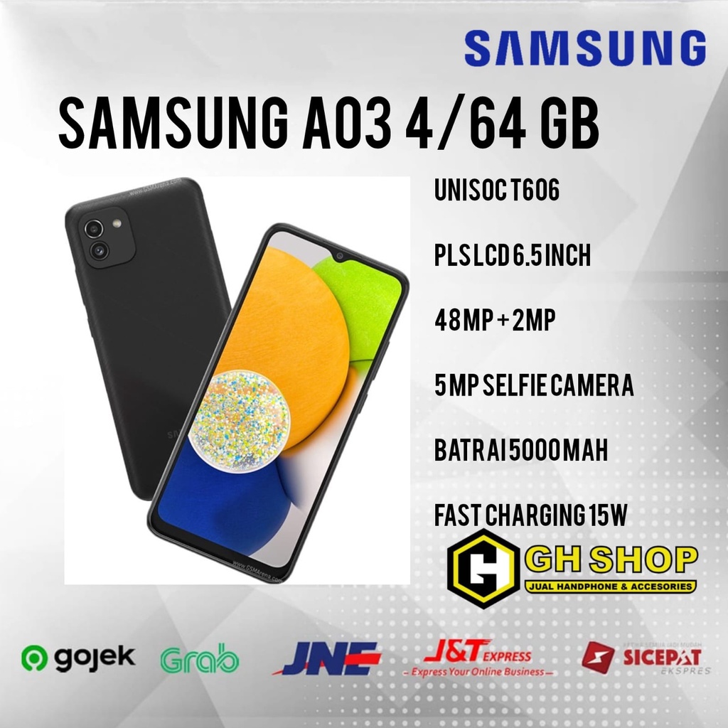 SAMSUNG A03 4/64 GB GARANSI RESMI