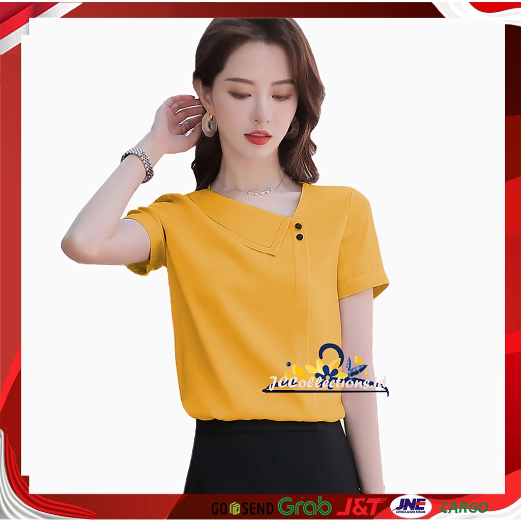 Blouse Wanita Korea Variasi Kancing Zanithea - JCCollections