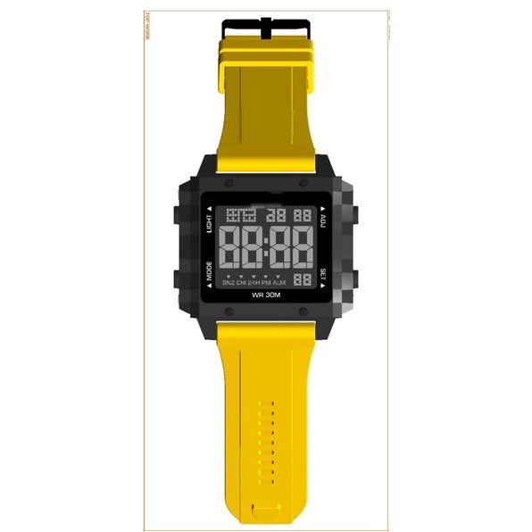 { KW } Jam Tangan Wanita Anak Perempuan Cewek F0XXIL Digital Body Segi Strap Rubber