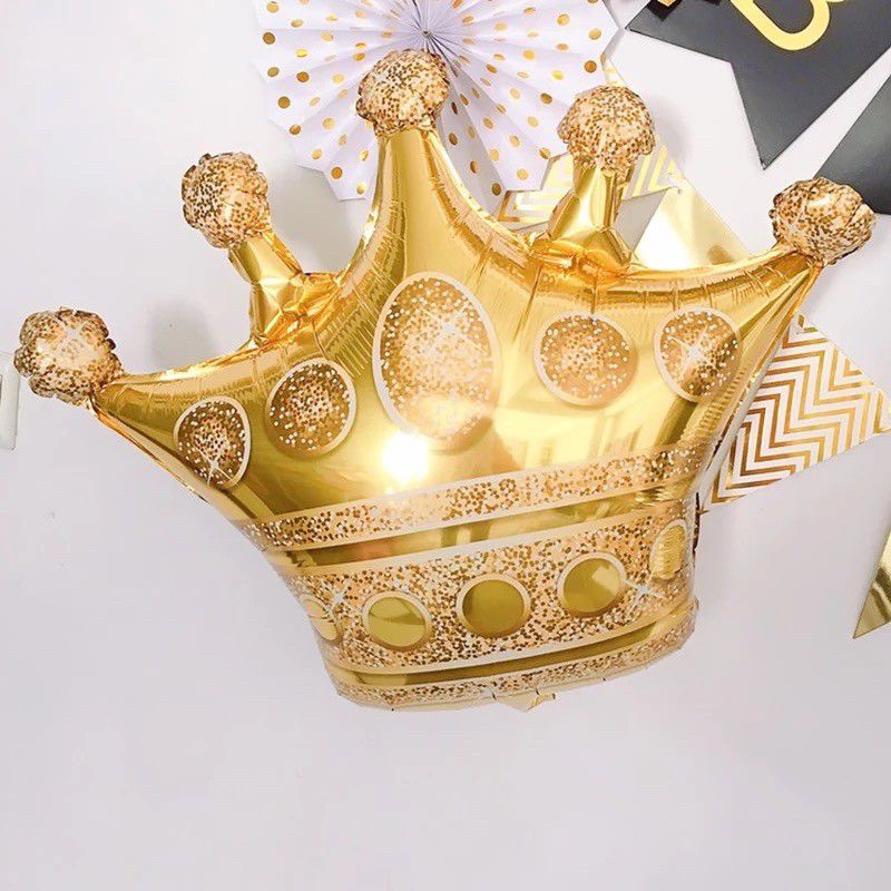 BALON FOIL MAHKOTA CROWN MINI METALIK SILVER ROSE GOLD EMAS PERAK
