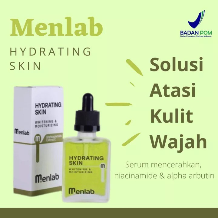 Serum Menlab Hydrating Skin Serum Wajah Pria Pencerah Pemutih Penghilang Jerawat 30ml