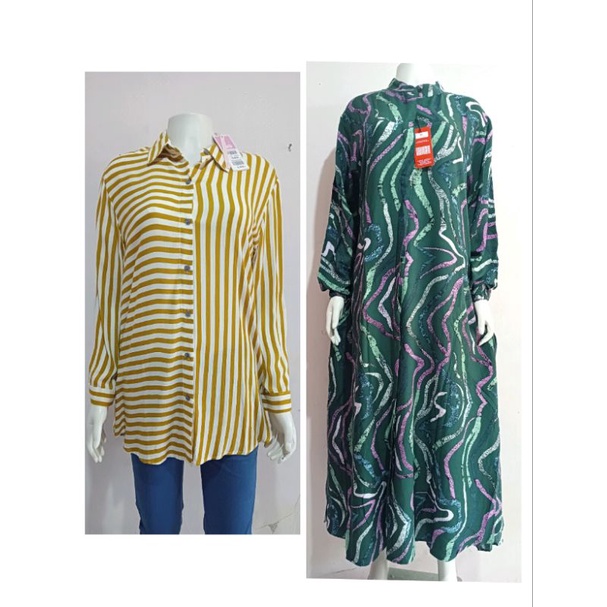 Gamis Three Coins sz L dan Tunik Nux sz L (pesanan mb Selfi)