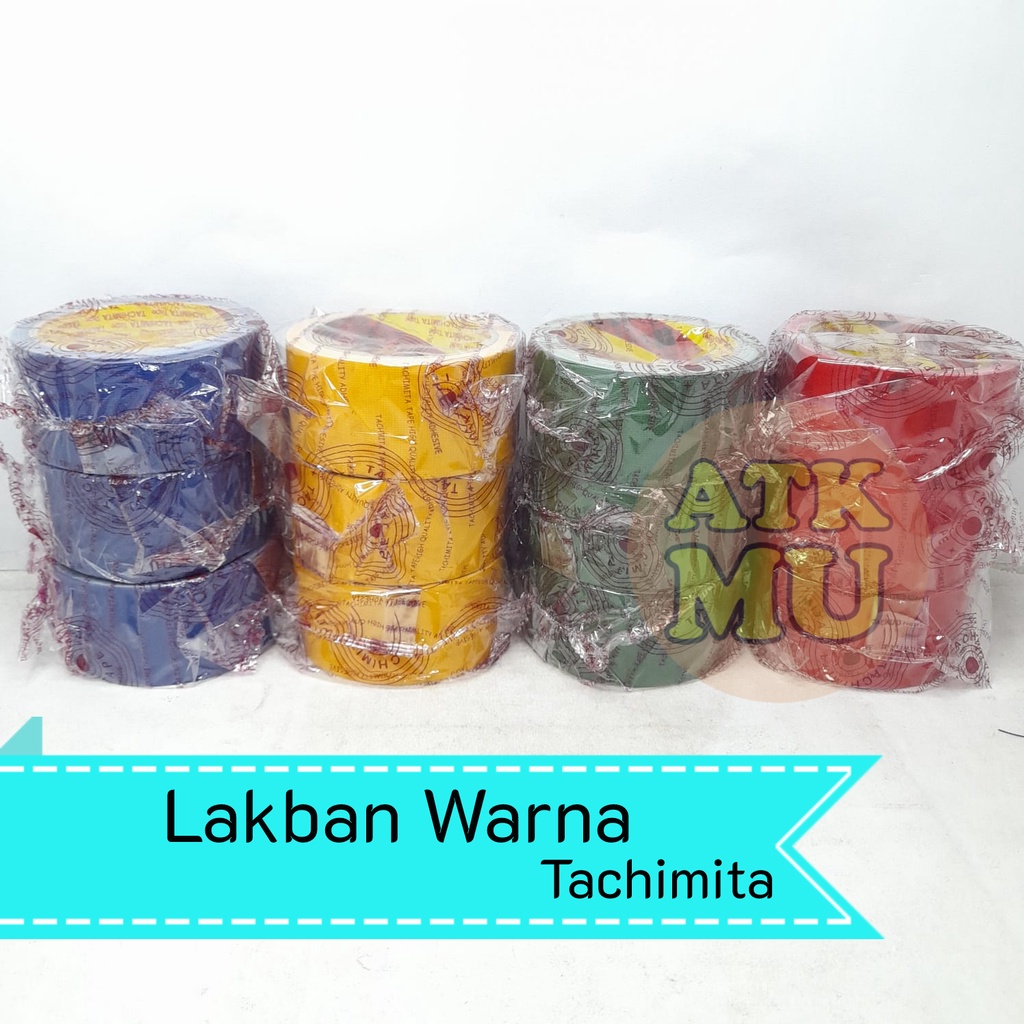 Tachimita Cloth Tape Lakban Warna 2 inch / Lakban Kain Warna 8 Meter