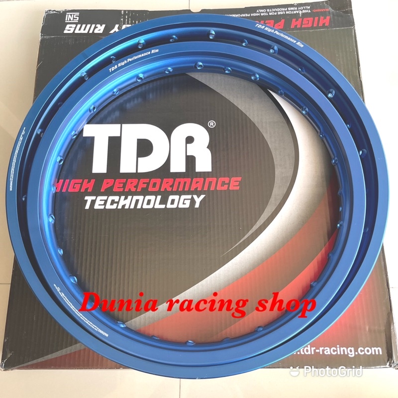 Velg TDR Ring 18 21 Hole 28 Biru 185 18 160 21