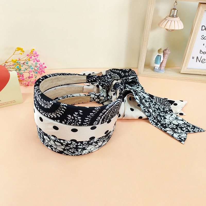 Bando Bandana Korea Wanita Dewasa Polos Tali Pita Polkadot Batik Adhi