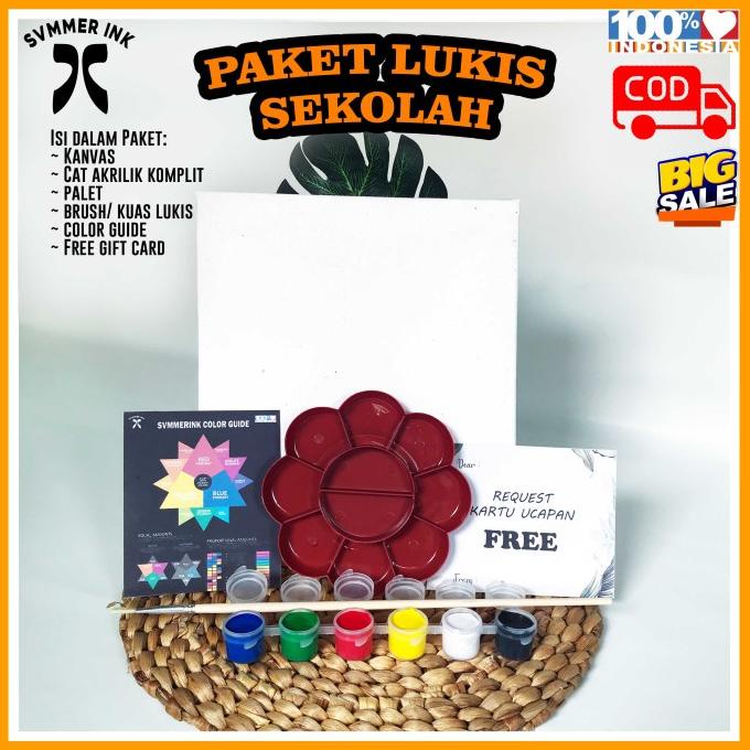 

Paket SEKOLAH Melukis 30x40cm / Kanvas Lukis / Kuas / Cat Akrilik