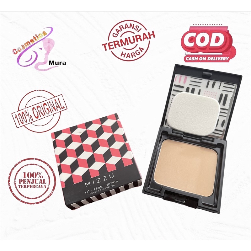 [ bedak padat + foundation ] mizzu powder foundation -- mizzu lit from within powder foundation