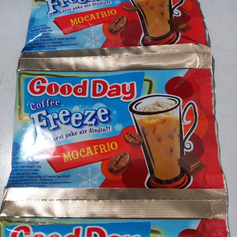 

good day freeze mocafrio 5 bungkus(sachet)