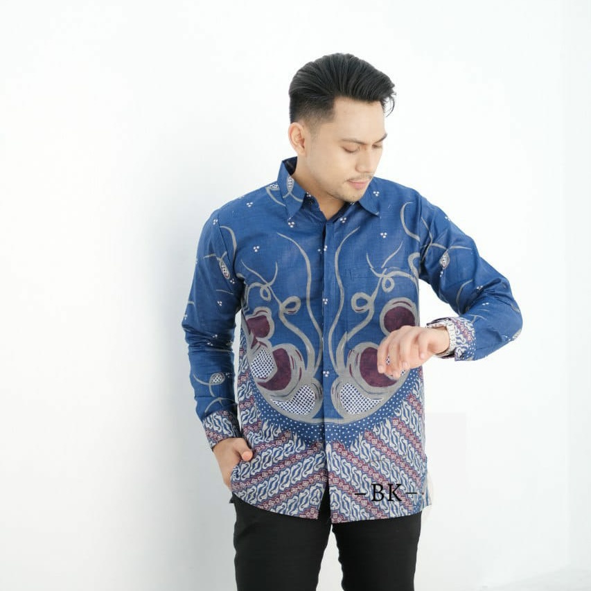 Batik Alina Baju Batik Wanita Modern Atasan Batik Kerja Wanita Lengan Panjang Tunik Batik Kantor Blouse Batik Seragam M L XL XXL