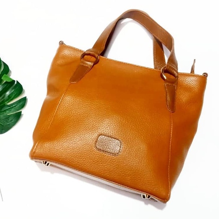 Tas fosil wanita papirut kulit asli sukaregang garut model fosil