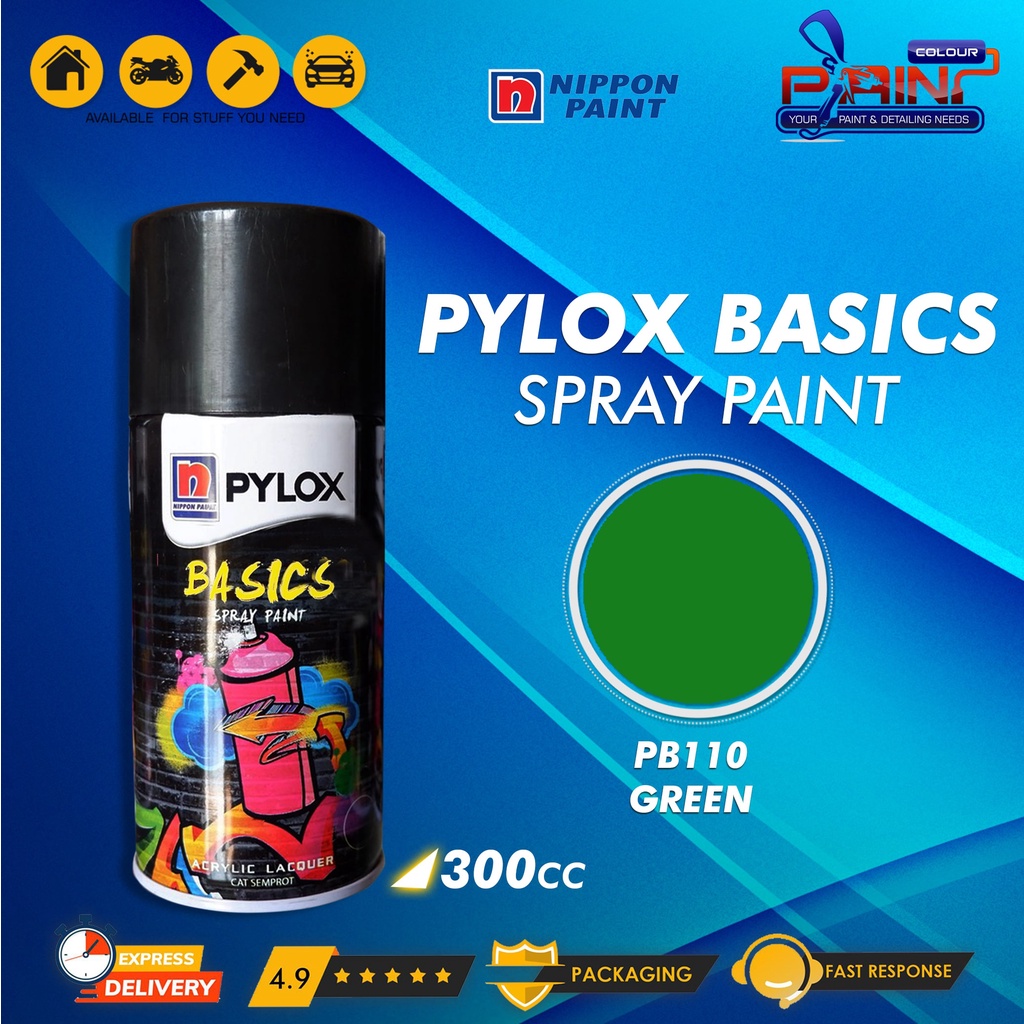 Cat Semprot Nippon Paint PYLOX BASICS 300cc - PB110 Green