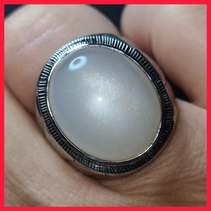 HQ Natural Moonstone 20.07ct Cincin Batu Biduri Bulan Jumbo MN921