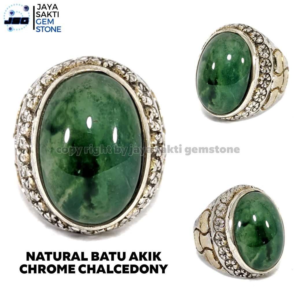 Natural Batu Akik Chrome Chalcedony CC01