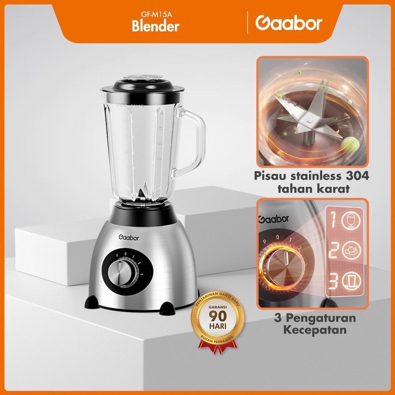 Gaabor Blender Kaca Multifungsi 3 Mode Kecepatan /GF-M15A