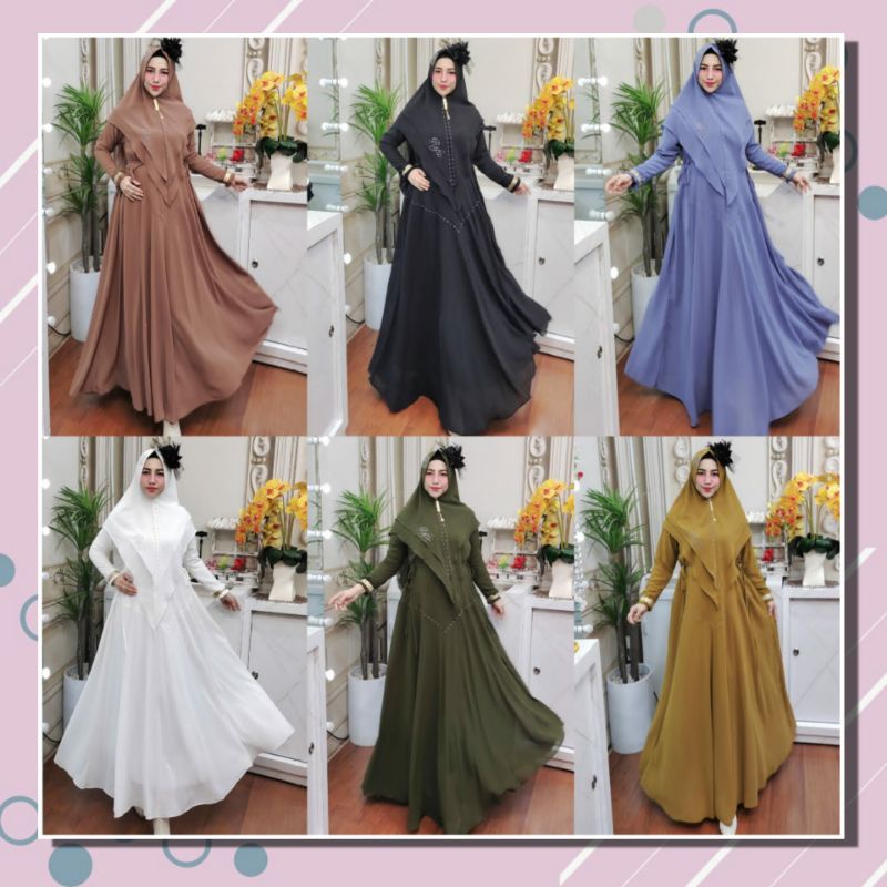 SYAFA SERIES gamis syari ori by Refa (cek stok dulu ya kk)