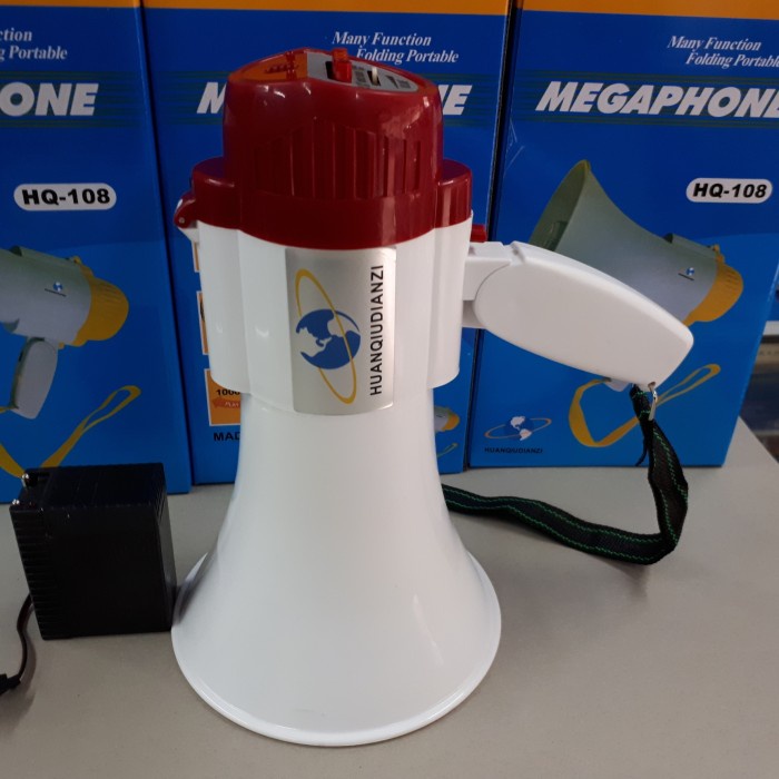 speaker MEGAPHONE MASTER USA TOA PENGERAS SUARA ALARAM REKAM SIRINE SPEAKER - Merah bluetooth bass k