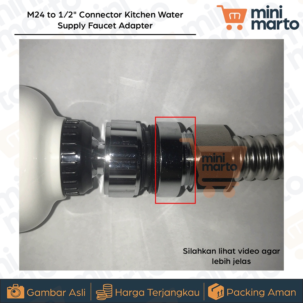 Adaptor Pipa Untuk Keran Dapur M24 to 1/2&quot; - Minimarto