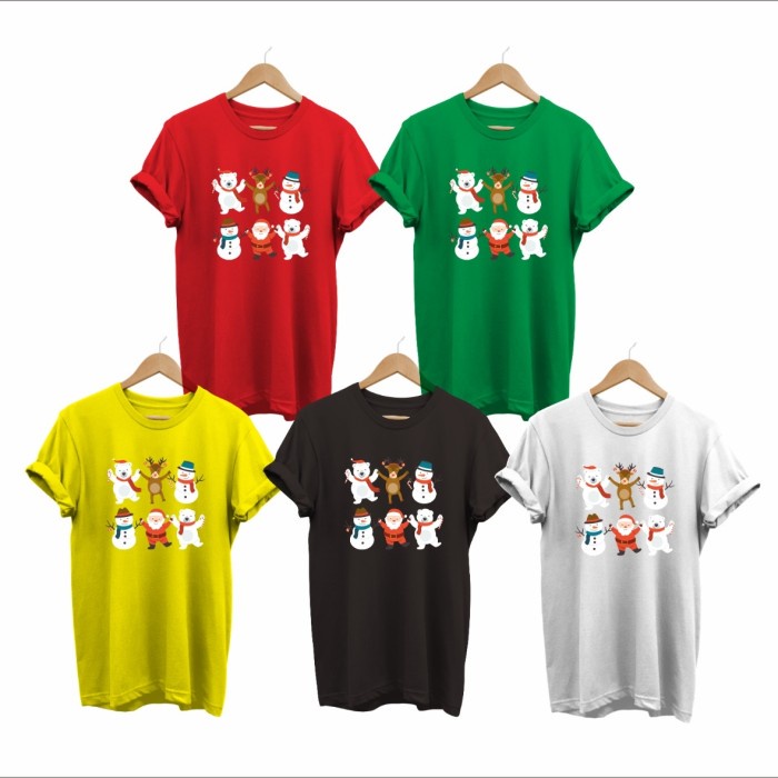 BAJU NATAL - KAOS NATAL SANTA AND FRIENDS - TSHIRT CHRISTMAS SANTA