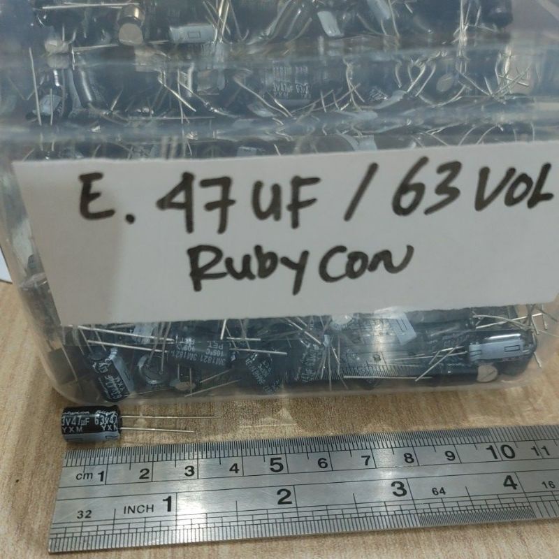 Elco 47uf 63v rubycon original isi full