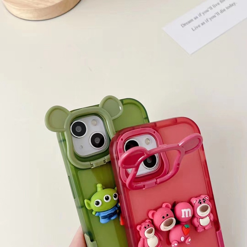 Soft Case Motif Boneka Beruang Disney 3D Untuk IPhone XS Max XR 11 12 13 14 Pro Max 14 pLUS 7 + 8 +