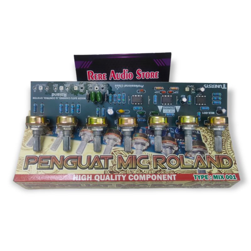 Kit Mixer Mikser ROLAND 7 Potensio Penguat Mic TUNERSYS