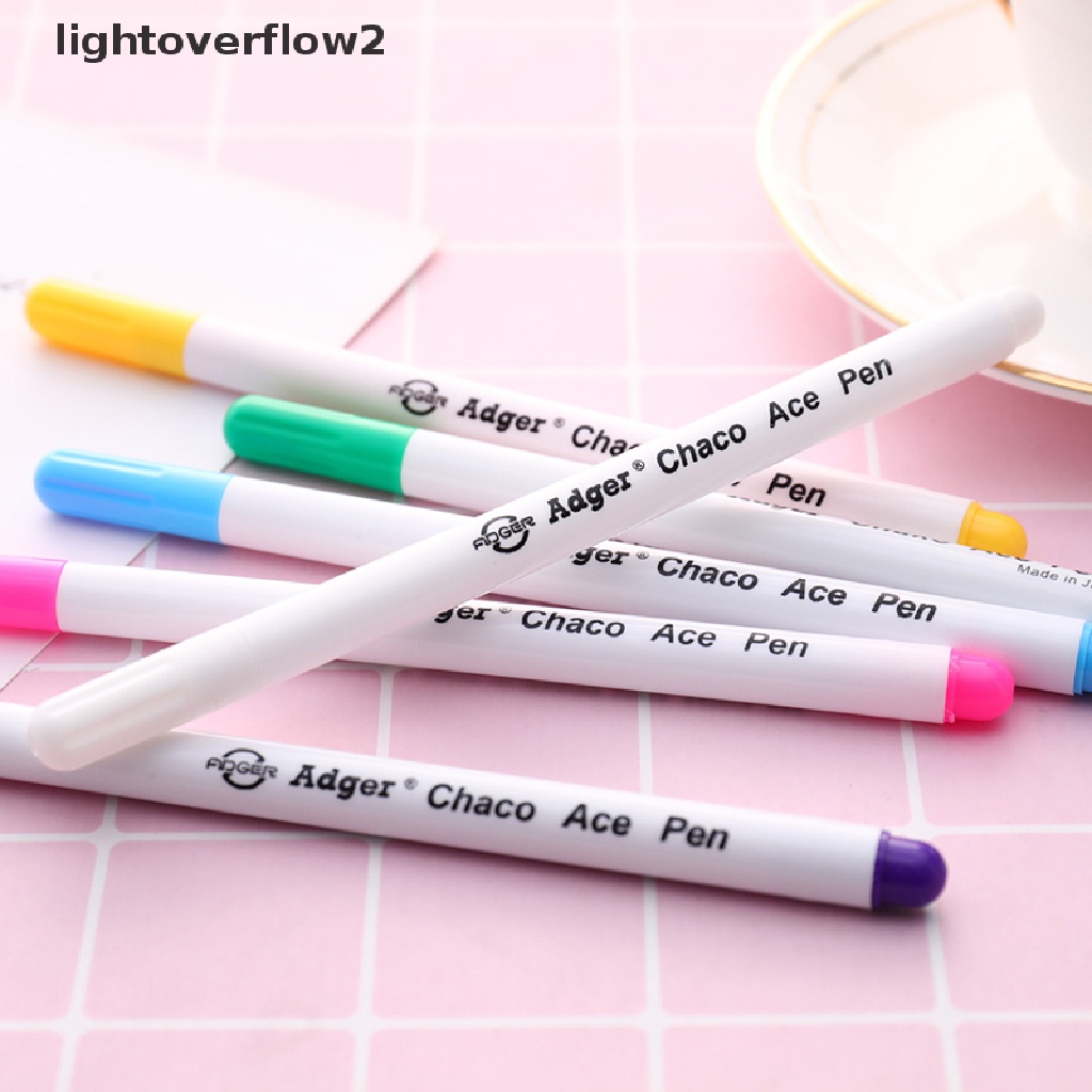 (lightoverflow2) 6pcs / Set Spidol Kain Dapat Dihapus Untuk Perlengkapan Jahit (ID)