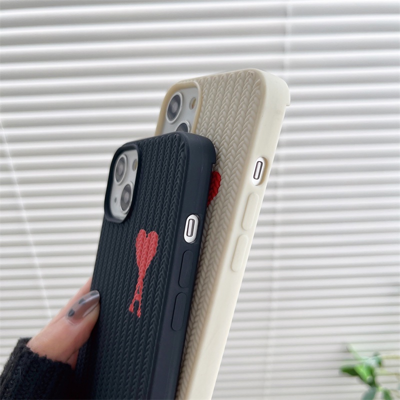 Soft Case Motif Poker Hati Merah Untuk iPhone 14 13 12 11 Pro X XS Max 7 8 Plus