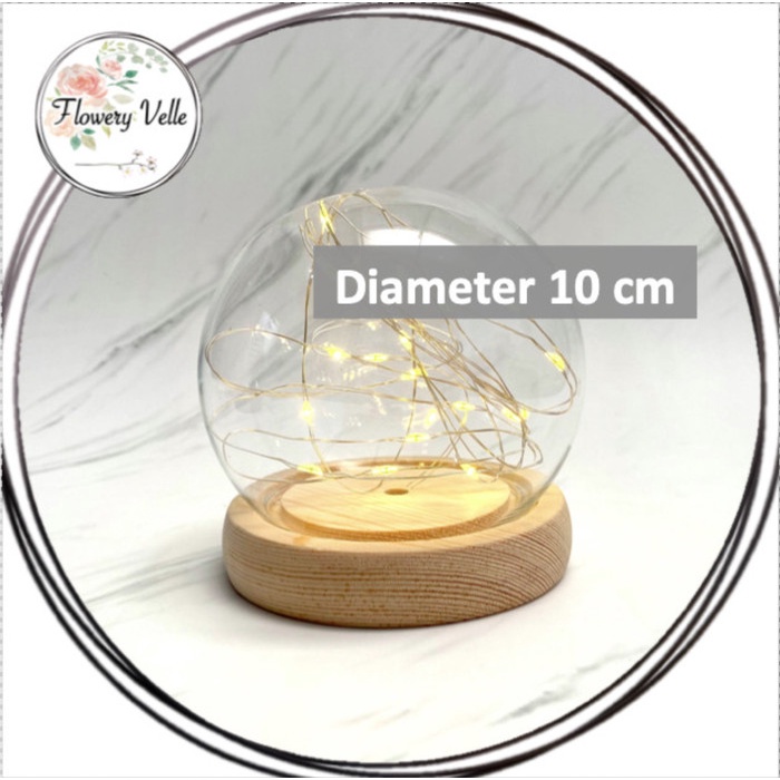 GLASS DOME BULAT KECIL KUBAH KACA KOSONG BOLA KACA GLASS BALL DOME