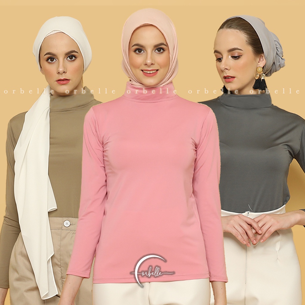 MANSET BAJU TURTLE NECK LENGAN PANJANG