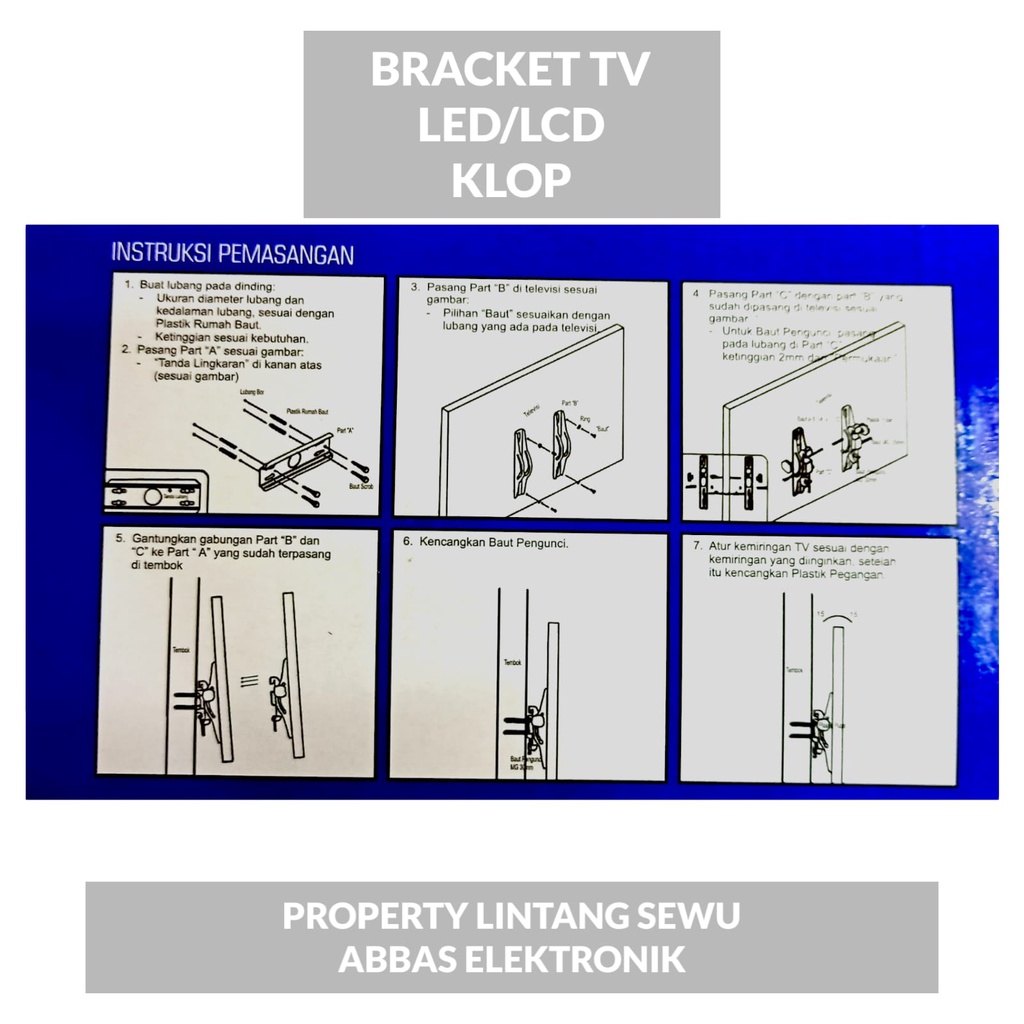 BRACKET BREKET BRECKET BRAKET TV LED LCD 10-43 INCHI 10” 43”