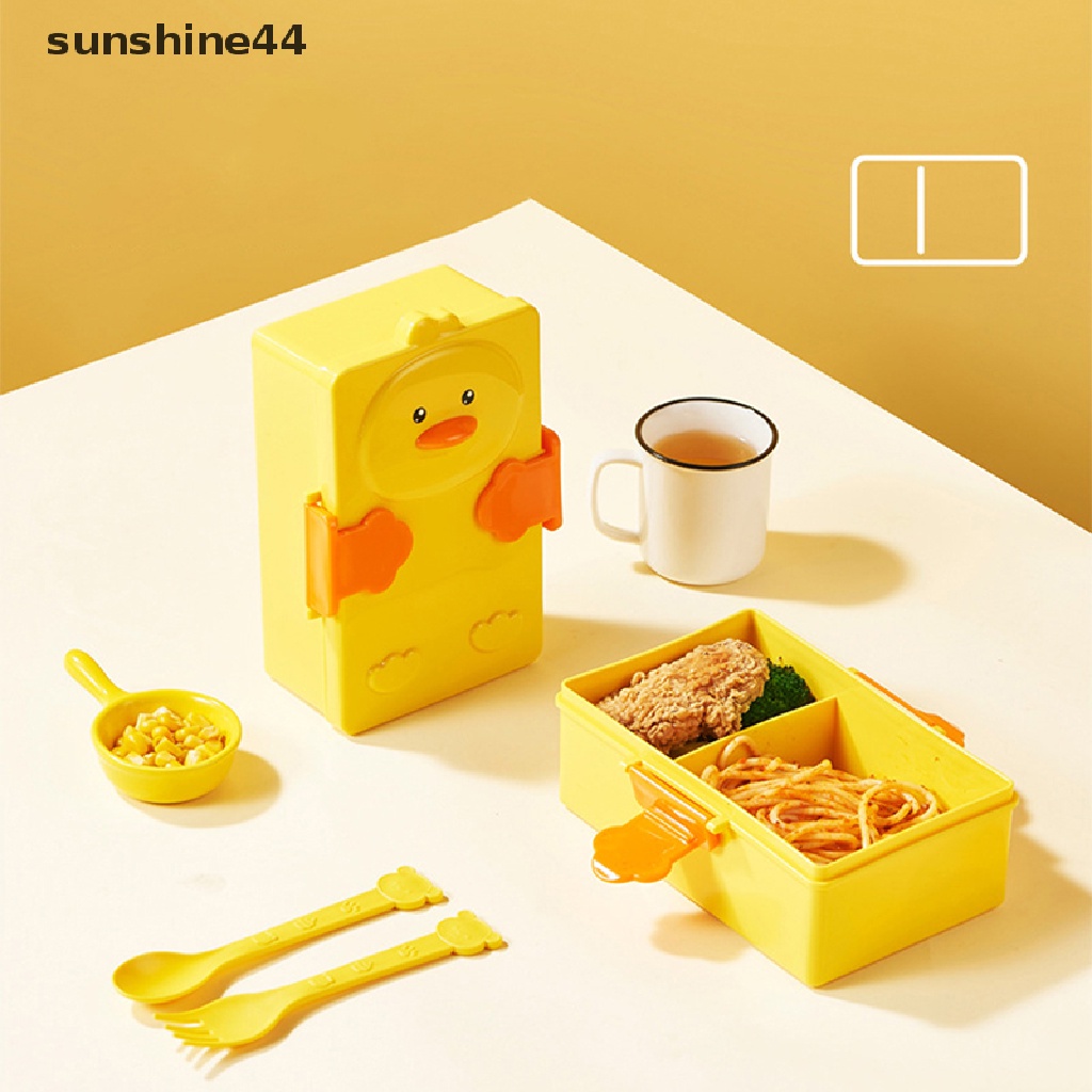 Sunshine Kotak Makan Bento Desain Kartun Bebek Untuk Anak Sekolah