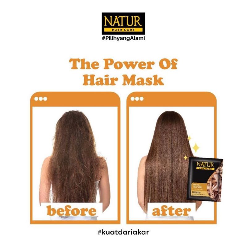 NATUR Hair Mask Nutritive Ginseng Extract / Aloe Vera / Olive Oil &amp; Vitamin E 15gr