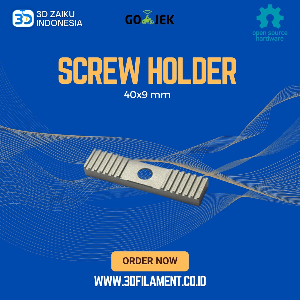 Reprap 3D Printer Timing Belt Screw Holder 40*9*1