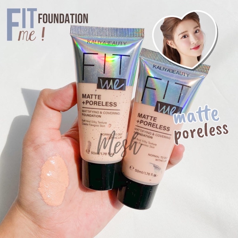 COD MEDAN TERMURAH FIT ME SILVER FOUNDATION - Kaliya Beauty Fit Me Matte Poreless Mattifying