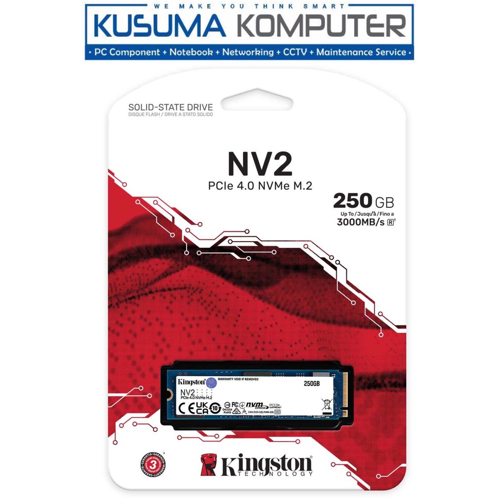 Kingston NV2 SSD 250GB M.2 NVMe PCIe 4.0